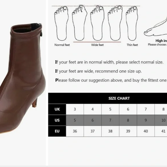 C.paravano Ankle Boots For WomenHighHeel Boots Ankle Booties
